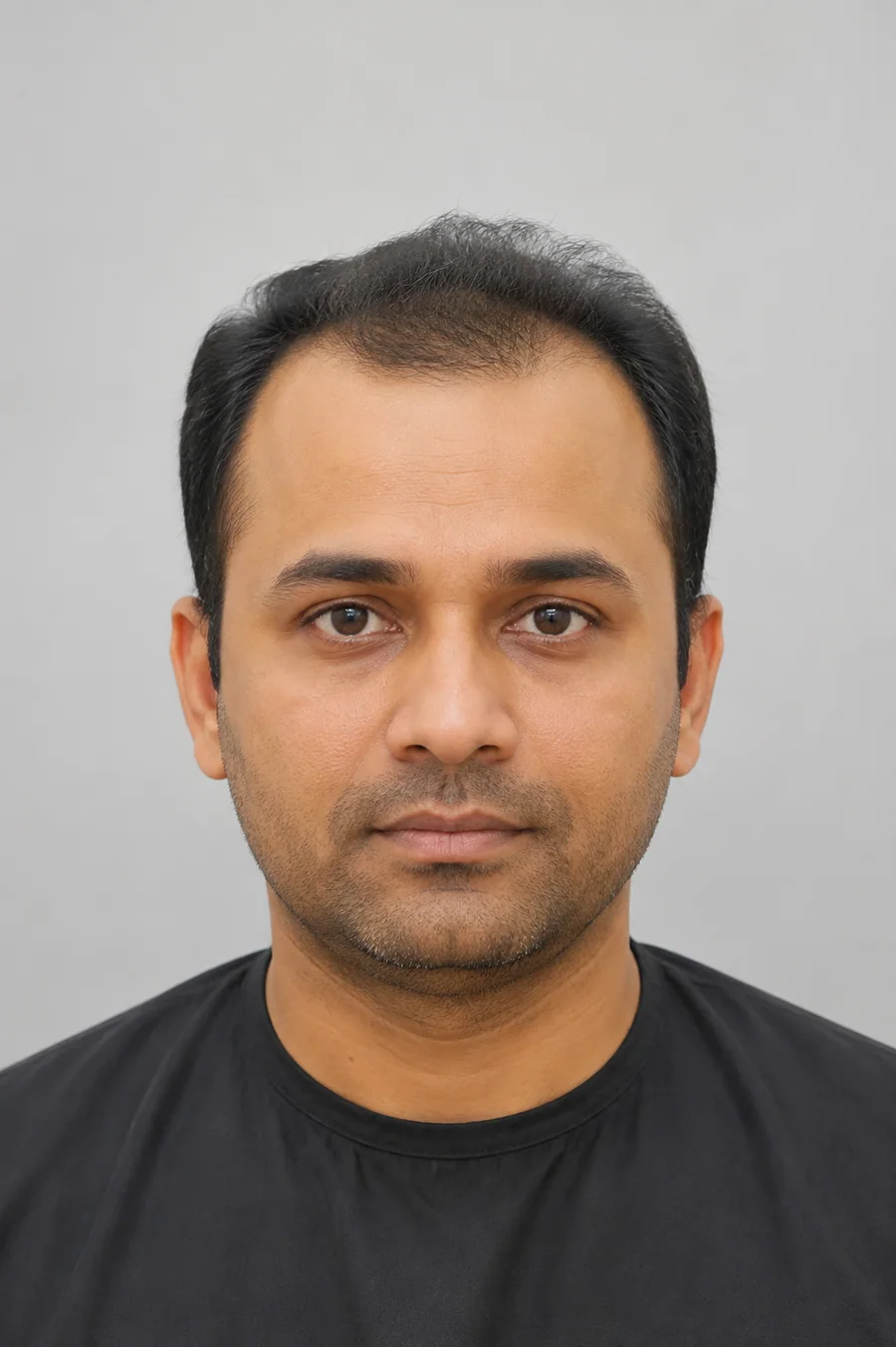 Reference front hairline photo angle